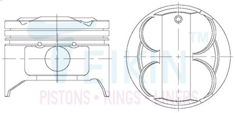 42208STD Поршні стандарт (STD) (к-кт на двигун) Mazda 1.8 (BP) TEIKIN підбір по vin на Brocar