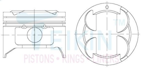 42200STD Поршні стандарт (STD) (к-кт на двигун) Mazda 1.8 (BP) TEIKIN підбір по vin на Brocar