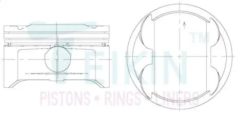 51144050 Поршни ремонт (+0.50мм) (к-кт на мотор) Hyundai G4KD TEIKIN подбор по vin на Brocar