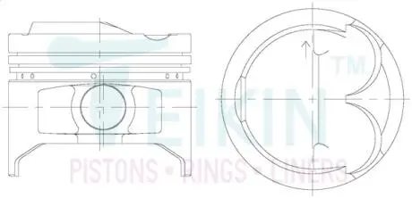 46346050 Поршні +0.50mm (к-кт на двигун) 4E-FE Toyota Corolla TEIKIN підбір по vin на Brocar