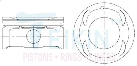 44680STD Поршни стандарт (STD) (к-кт на мотор) Nissan VK56DE TEIKIN подбор по vin на Brocar