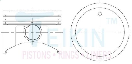 44652STD Поршні стандарт (STD) (к-кт на двигун) Nissan SR20DE TEIKIN підбір по vin на Brocar