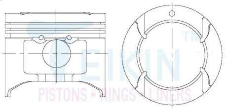 42217050 Поршні +0.50mm (к-кт на двигун) 1,3L Mazda Demio/323 TEIKIN підбір по vin на Brocar