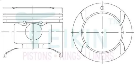 42217050 Поршні +0.50mm (к-кт на двигун) 1,3L Mazda Demio/323 TEIKIN підбір по vin на Brocar
