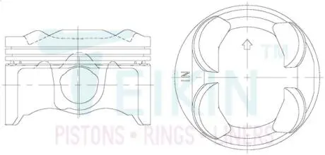 38191050 Поршні ремонт (+0.50мм) (к-кт на двигун) Honda K24Z2 TEIKIN підбір по vin на Brocar