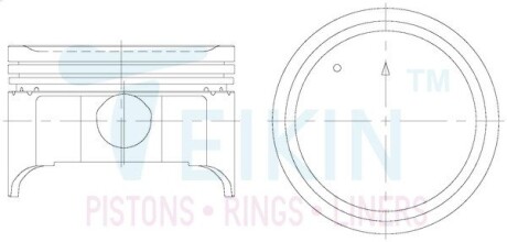 45142050 Поршні двигуна +0,50mm(к-кт на мотор) H27 JB627W TEIKIN підбір по vin на Brocar
