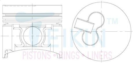 44630A050 Поршні ремонт +0.50mm (к-кт 4шт)) Nissan TD27, TD42 TEIKIN підбір по vin на Brocar