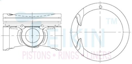 42679050 Поршні +0.50mm (к-кт на двигун) Mazda 1,3L (ZJ-VE) TEIKIN підбір по vin на Brocar