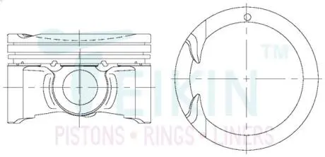 42679050 Поршні +0.50mm (к-кт на двигун) Mazda 1,3L (ZJ-VE) TEIKIN підбір по vin на Brocar