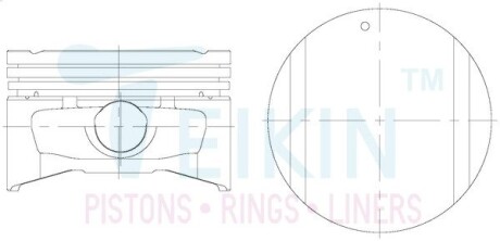 52105STD Поршні стандарт (STD) (к-кт на двигун) Kia CARNIVAL TEIKIN підбір по vin на Brocar