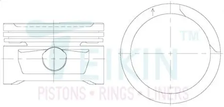 56109050 Поршні ремонт (+0.50мм) (к-кт на двигун) Opel C16NZ TEIKIN підбір по vin на Brocar