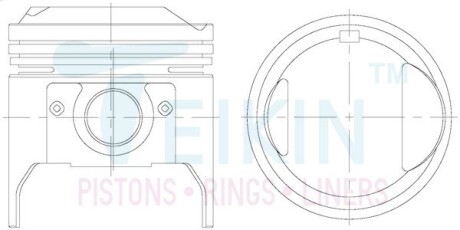 46211STD Поршні стандарт (STD) (к-кт на двигун) Toyota 2T-U TEIKIN підбір по vin на Brocar