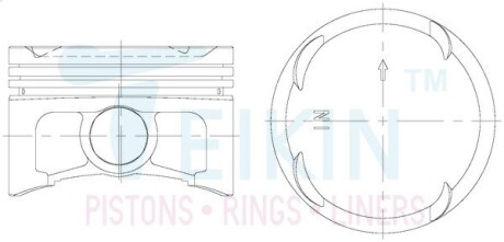 38181STD Поршні стандарт (STD) (к-кт на двигун) HONDA D16Y7 TEIKIN підбір по vin на Brocar
