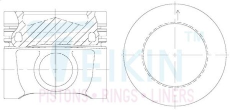 48220AG050 Поршні ремонт (+0.50мм) к-кт на двигун VW 1,6TDI TEIKIN підбір по vin на Brocar