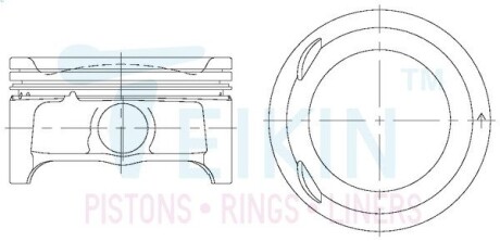 42680050 Поршні +0.50mm (к-кт на двигун) Mazda L5-VE 2.5L TEIKIN підбір по vin на Brocar