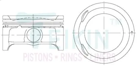 42680050 Поршни +0.50mm (к-кт на мотор) Mazda L5-VE 2.5L TEIKIN подбор по vin на Brocar