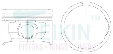 52654050 Поршні ремонт +0.50mm(к-кт на мотор) Kia Rio 1.3 TEIKIN підбір по vin на Brocar