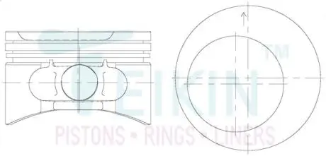 56112050 Поршні ремонт +0.50mm(к-кт на мотор) Opel C20NE TEIKIN підбір по vin на Brocar