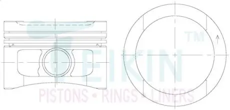 48606050 Поршні ремонт +0.50mm(к-кт на мотор) VAG 1.6L TEIKIN підбір по vin на Brocar