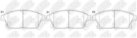 PN0757 Колодки передні Cruze, Orlando, Astra J NiBK підбір по vin на Brocar