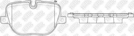 PN0566 Колодки задні Range Rover Sport NiBK підбір по vin на Brocar