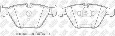 PN0518W Колодки передні з датчиком BMW NiBK підбір по vin на Brocar