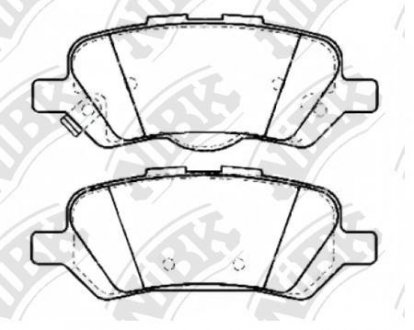 PN21002 Колодки гальмівні задні VENZA NiBK підбір по vin на Brocar