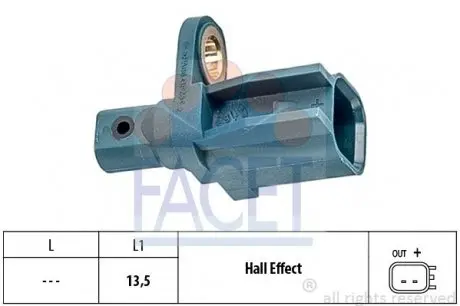 210137 Датчик скорости FACET підбір по vin на Brocar