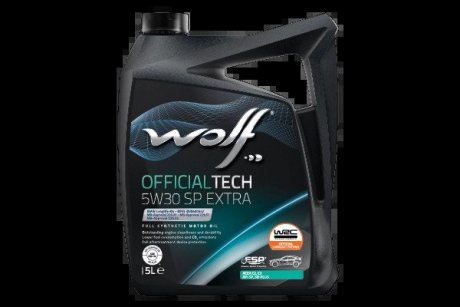 1049360 OFFICIALTECH 5W30 SP EXTRA 5Lx4 (NEW) Wolf подбор по vin на Brocar