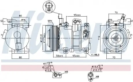 890683 Компрессор кондиционера HYUNDAI NISSENS подбор по vin на Brocar