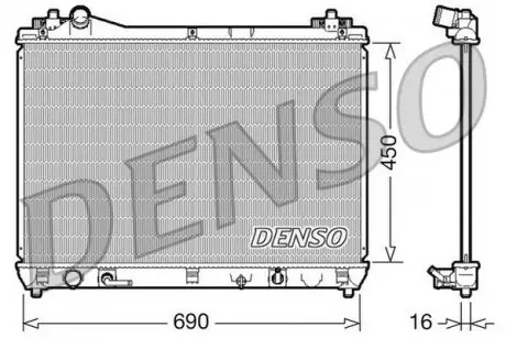 DRM47017 Радіатор, охолодження двигуна DENSO підбір по vin на Brocar