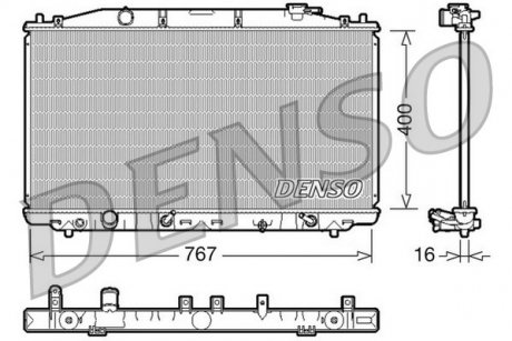 DRM40025 Радіатор, охолодження двигуна DENSO підбір по vin на Brocar