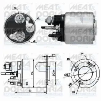 46159 Тягове реле, стартер MEAT&DORIA підбір по vin на Brocar