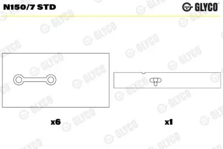 N1507STD Подшипник распредвала GLYCO подбор по vin на Brocar