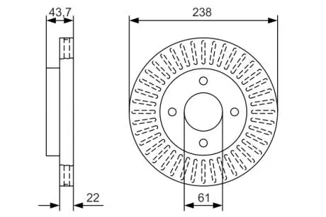 0986479A87 Тормозной диск BOSCH підбір по vin на Brocar