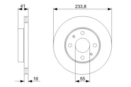 0986479352 Тормозной диск BOSCH підбір по vin на Brocar