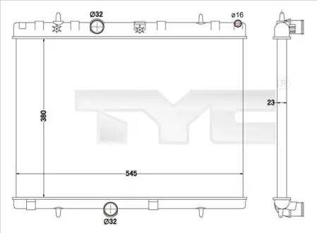7260019R Теплообменник TYC подбор по vin на Brocar