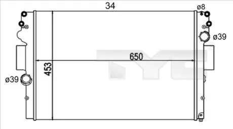 7150004R Теплообмінник TYC підбір по vin на Brocar