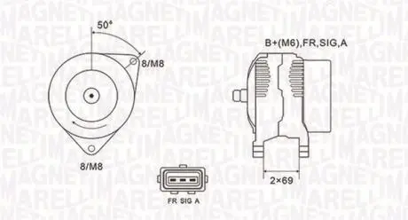 063731857010 Генератор MAGNETI MARELLI підбір по vin на Brocar