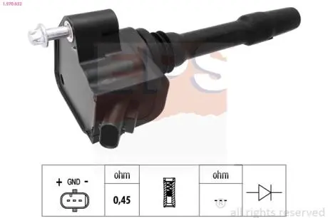 1970632 Катушка зажигания BMW 1 (F20/F21/F40) 116i/118i/120i/3 (F30/F80/G20/G80) 320i/330i/X5 (G05/F95) EPS подбор по vin на Brocar