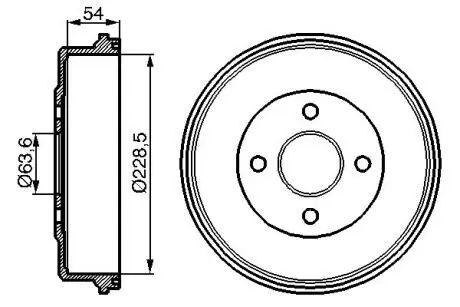 0986477051 Гальмівний барабан FORD Mondeo BOSCH підбір по vin на Brocar