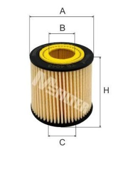 TE4043 Фільтр оливний (фільтр-патрон) M-FILTER підбір по vin на Brocar