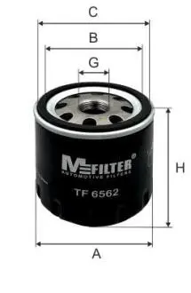 TF6562 Фільтр оливний M-FILTER підбір по vin на Brocar