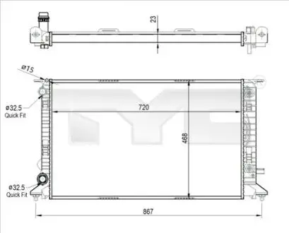 7020037R CHLADIи MOTORA 702-0037 TYC TYC підбір по vin на Brocar