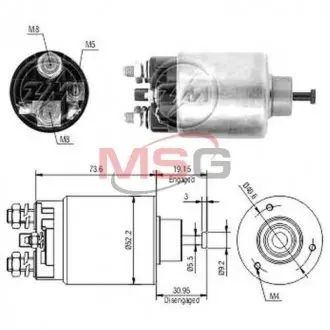ZM860 Реле втягуюче стартера ZM підбір по vin на Brocar