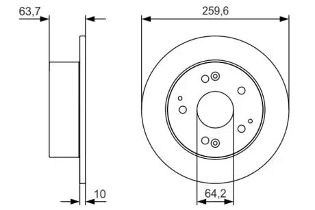0986479V39 Тормозной диск BOSCH подбор по vin на Brocar
