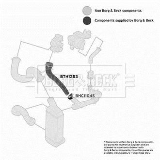 BTH1253 Патрубок BORG&BECK подбор по vin на Brocar