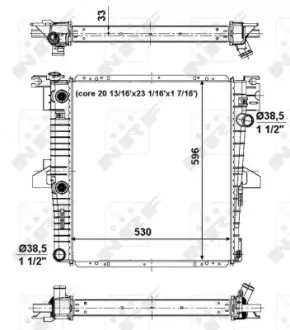 56034 Радиатор, охлаждение двигателя NRF підбір по vin на Brocar