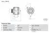 Генератор (14V, 130A) HYUNDAI ELANTRA, I20, I30, IX20, IX35, KIA CARENS IV, CEED, PRO CEE´D, RIO III, SOUL, SOUL II, SPORTAGE, VENGA 1.1D-1.7D 08.08- 0986082820