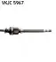 VKJC5967 Полуось Renault Kangoo 1.5 dCi 05- (R) (23x26x866x44T) (+ABS) SKF підбір по vin на Brocar
